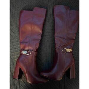 burgundy boots